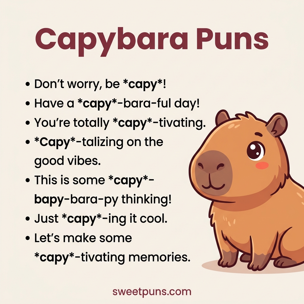Capybara Puns